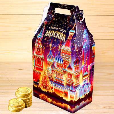 Экономный сладкий новогодний подарок весом 1000 грамм в Красково